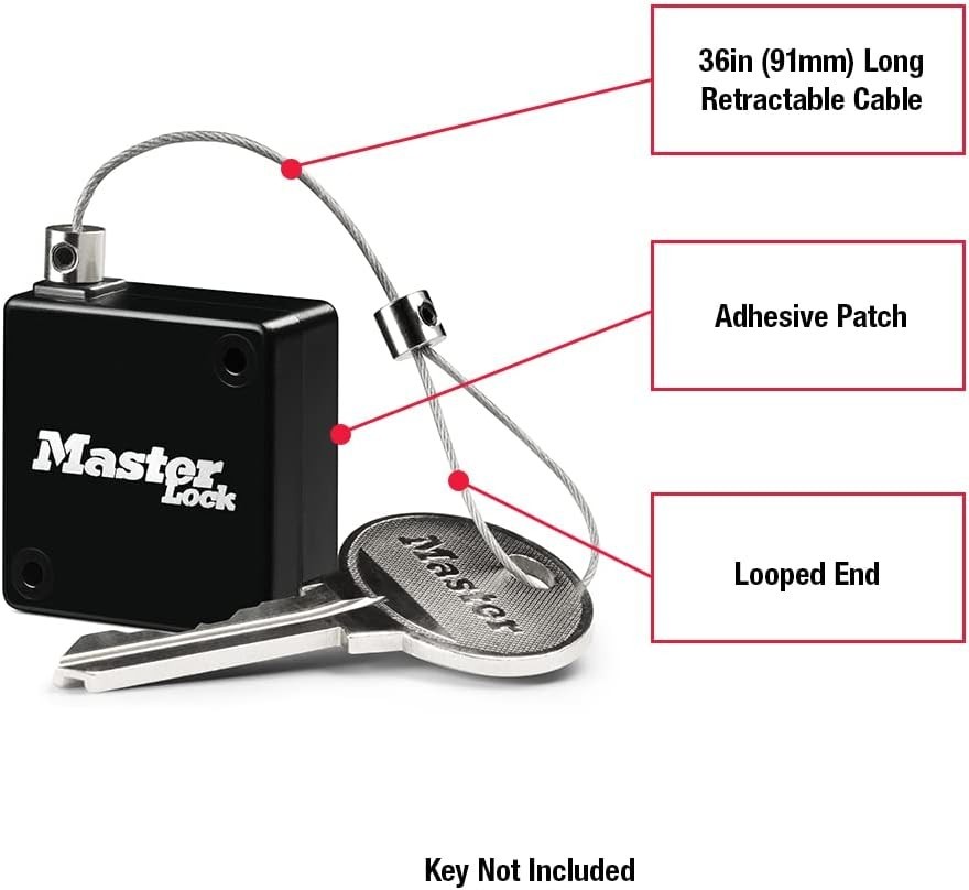 Master Lock 5490D Retractable Lock Box Key Tether For Master Lock Lock Boxes 540