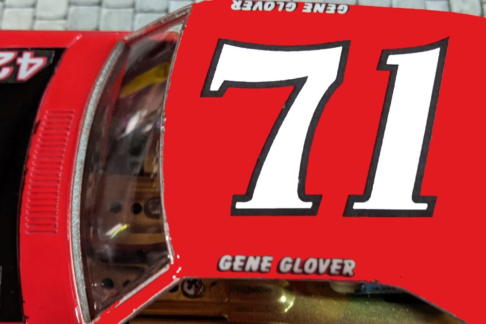 #71 Gene Glover Pomoco Dodge 1/24th - 1/25th Scale Waterslide Decals