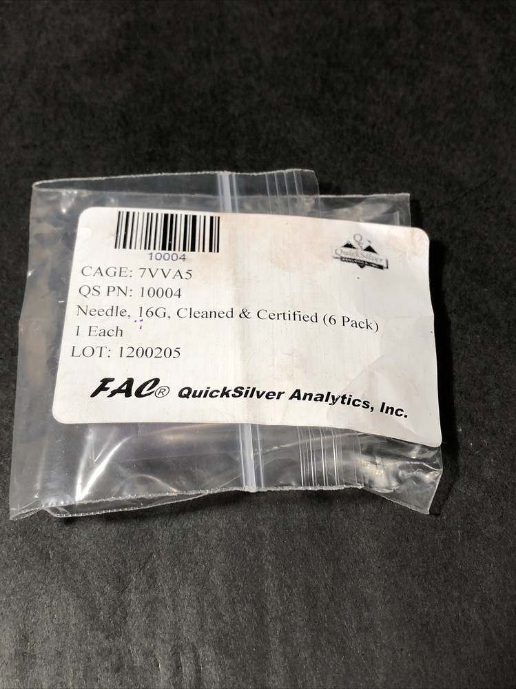 Quick Silver Body Piercing Needle 16G Needles 6 Pack