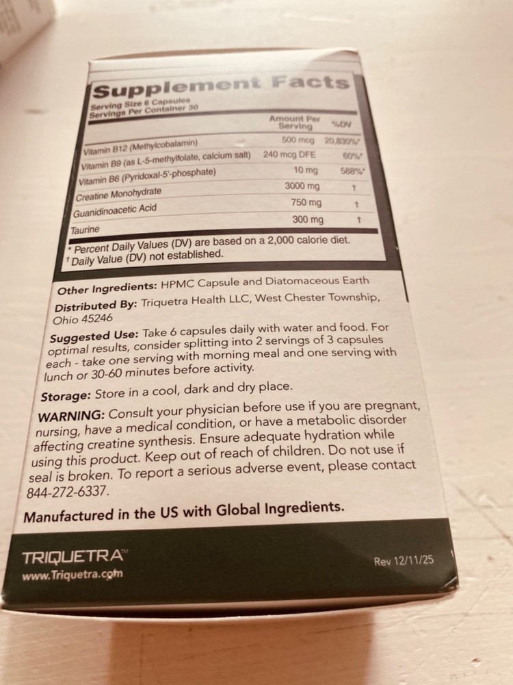 Triquetra Creatine Reserve 180 Count