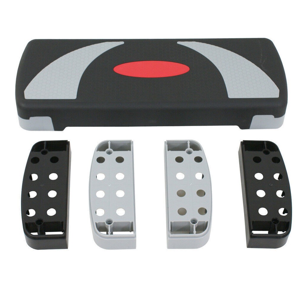 Aerobic Step Adjust 4" - 6" - 8" Platform Exercise Stepper W/ Risers 31''