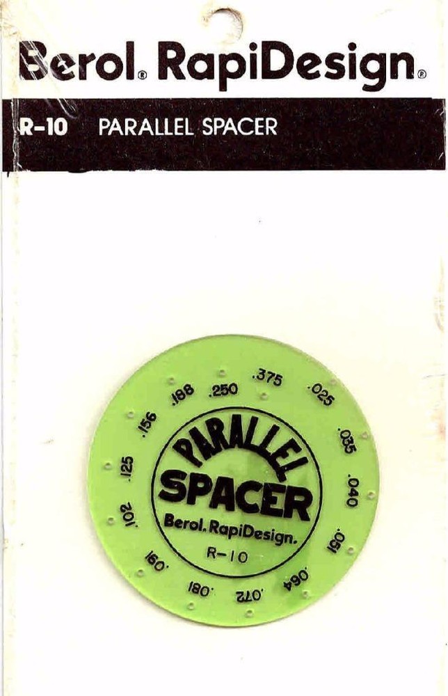 Berol Rapidesign Template - Parallel Spacer - R-10