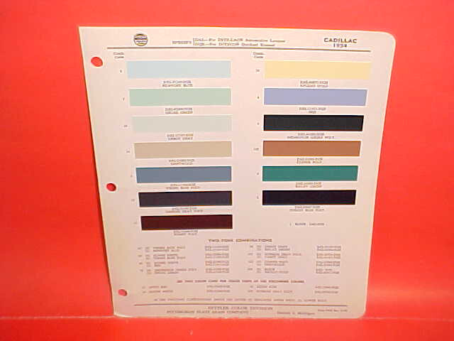 1954 CADILLAC ELDORADO 62 COUPE DEVILLE 60 SPECIAL 75 FLEETWOOD PAINT CHIPS DITZ