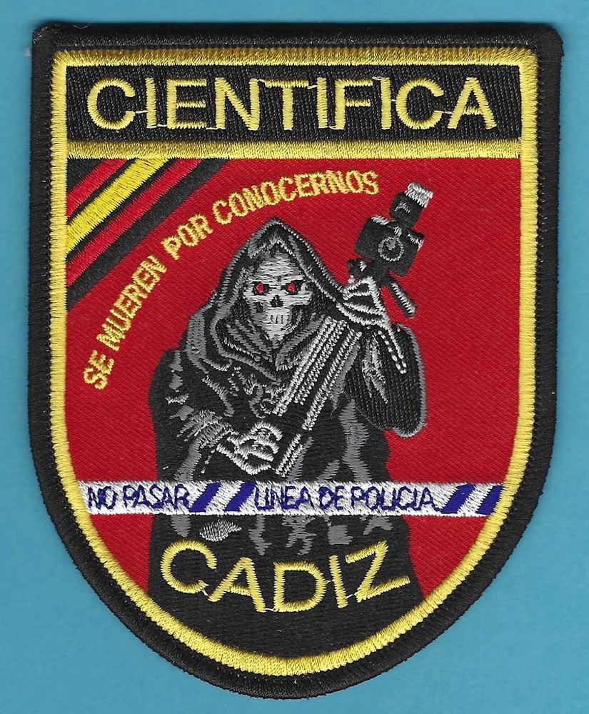 CADIZ SPAIN POLICIA CIENTIFICA FORENSIC CSI SHOULDER PATCH