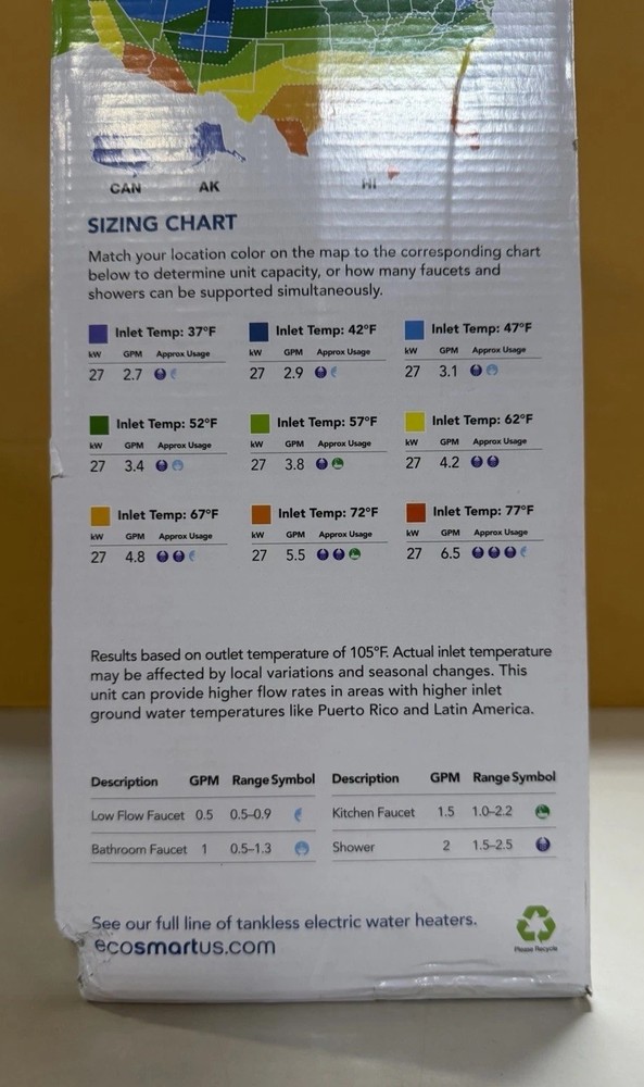 ECOSMART ECO 27 Electric Tankless Water Heater 27-kW (White) | Free Fast Shipp