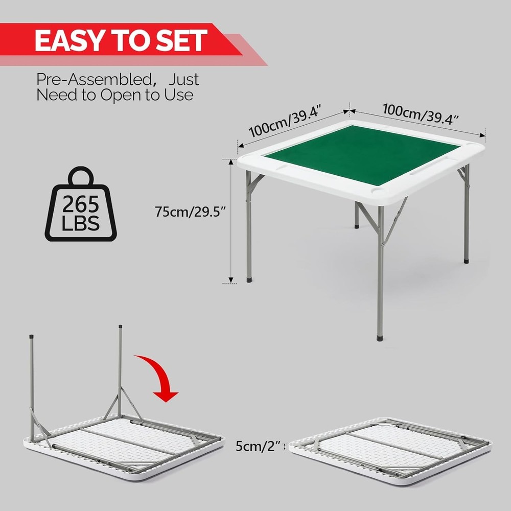 Pexmor 39.5 inch folding game table G42000496
