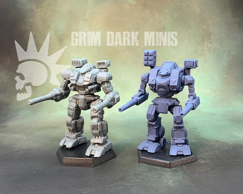 Battletech Scale - Warhammer proxy mech (retro style)