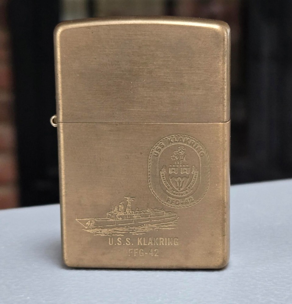 ZIPPO USS KLAKRING FFG-42 2009 Brass LIGHTER