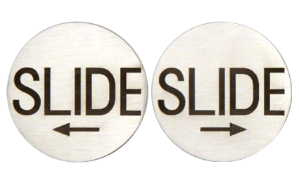 CRL 3EPSSL Brushed Stainless 2" Round Slide Indicators - Two