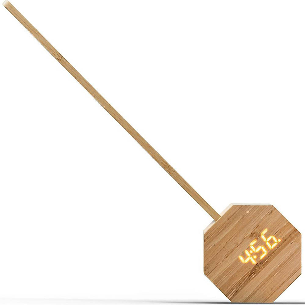 NEW Gingko Octagon One Plus Alarm Clock Light Natural Bamboo