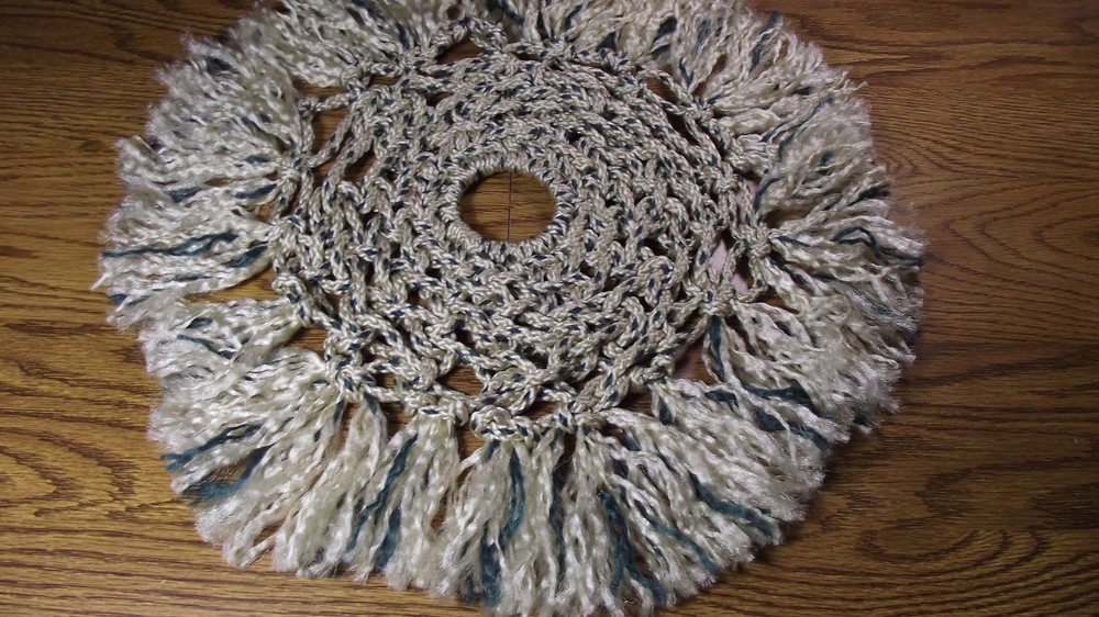 Macrame Table Centerpiece * Handmade* Approximately 16" in Diameter