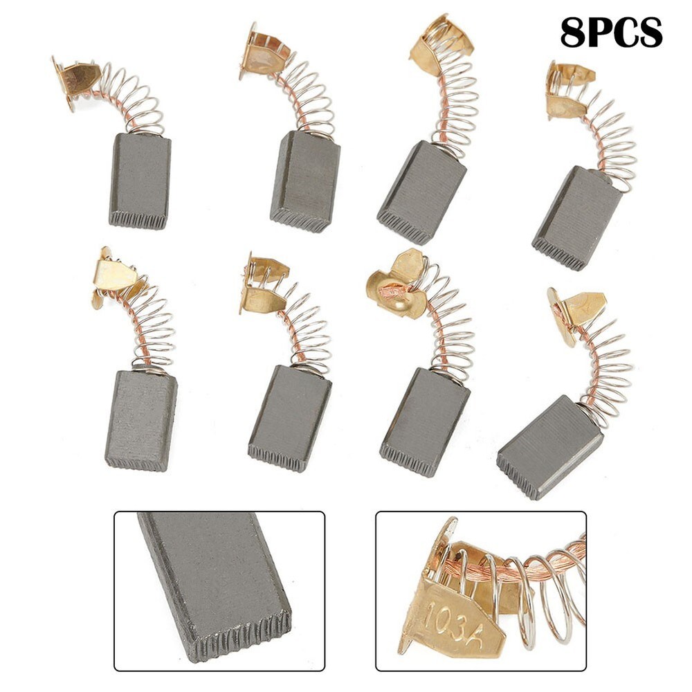8Pcs Angle Grinder Motor Carbon Brushes Replacement Part For Power Tool New