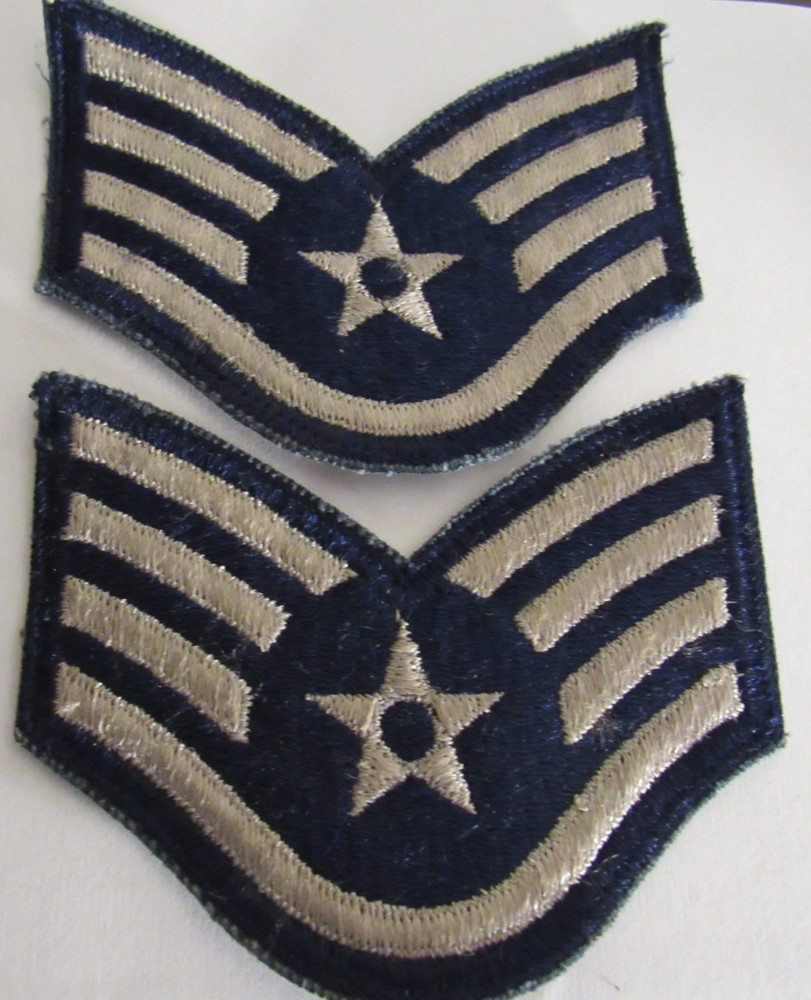 USAF Patch E-6 Air Force Technical Sergeant Rank Insignia Pair Air Force NCO