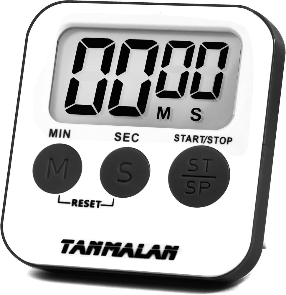 Stylish Grey Kitchen Timer - Large Display & Long Battery Life for Efficiency