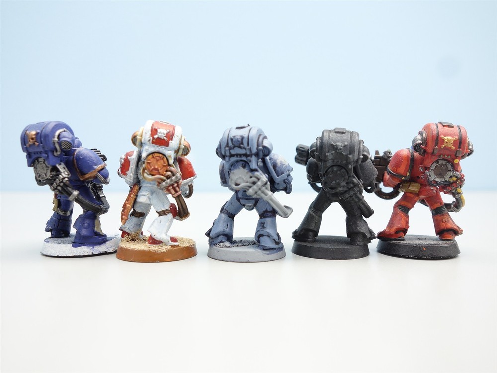 Warhammer 40K Space Marines - x5 Devastator Squad (painted oop plastic)