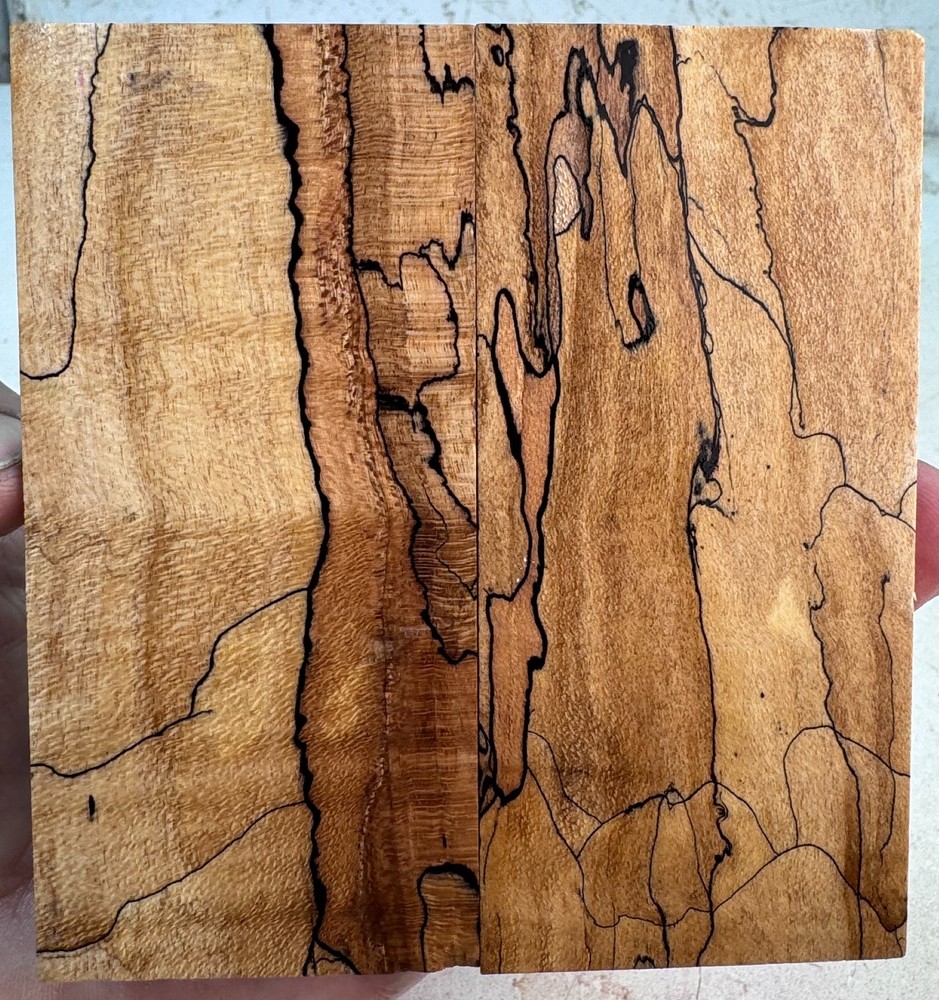 Stabilized Spalted Maple Knife Scales | SSM 234
