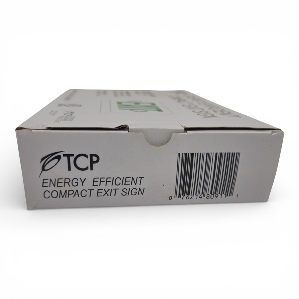 TCP Energy Efficient Compact Exit Sign Dual Voltage 120/277 Universal Mount UL