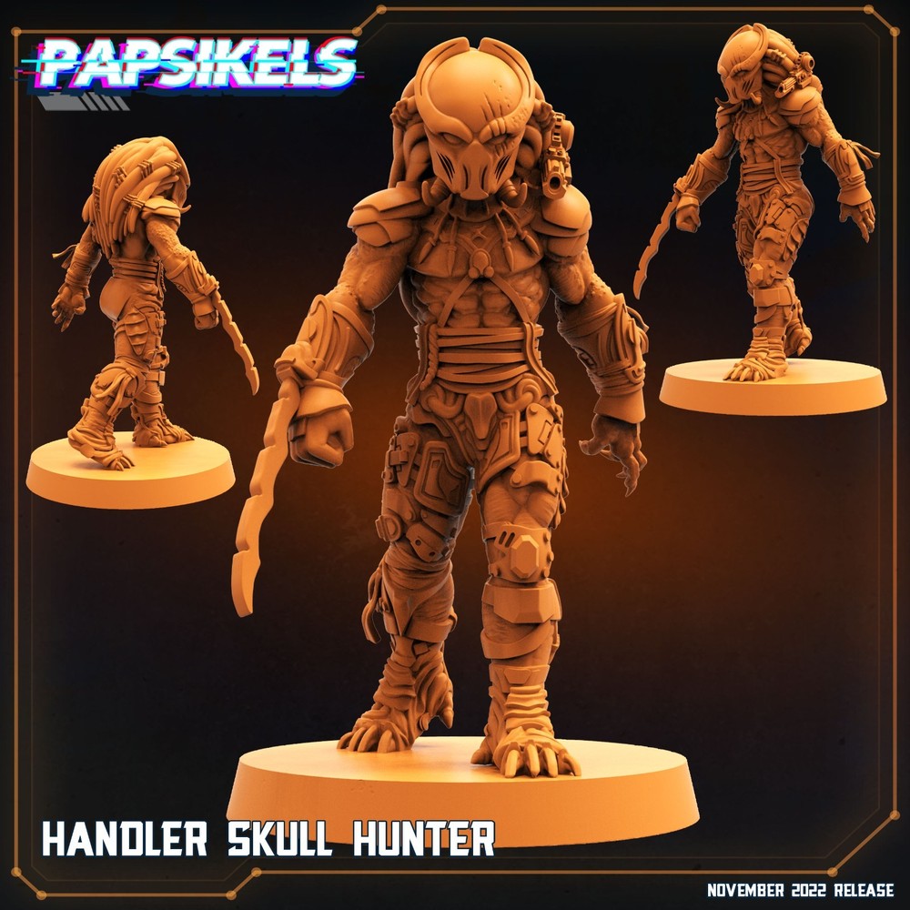 Handler Skull Hunter Papsikels Miniature AvP, Predator