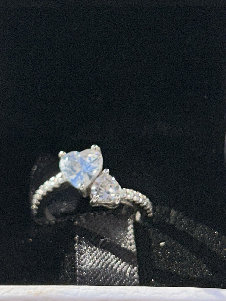 New Pandora Ring Double Heart Size 6