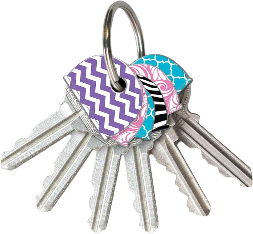 Vinyl, Designer Pattern Key Identifier Caps, 4 Pack 16304