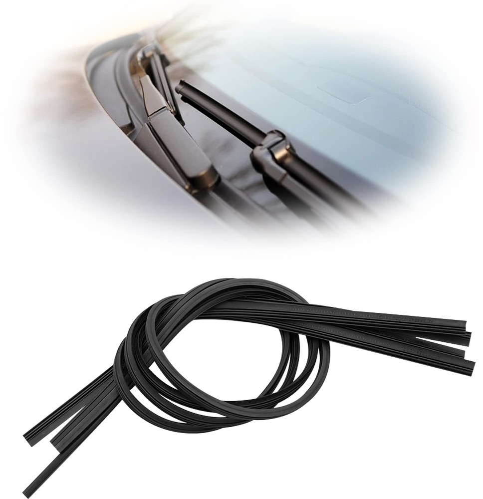 4PCS Windshield Wiper Blade Refills Adjustable Universal Silicone Strips 25Inch