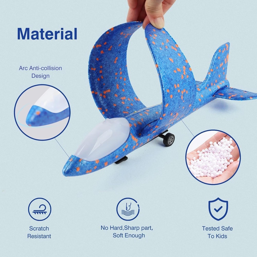 Ultimate 4 Pack Airplane Launchers with LED Features, Encouraging Active Play!