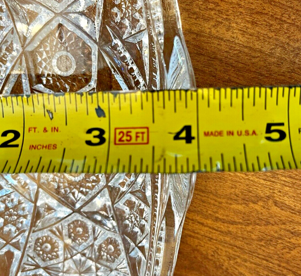 Celery/relish dish crystal oval