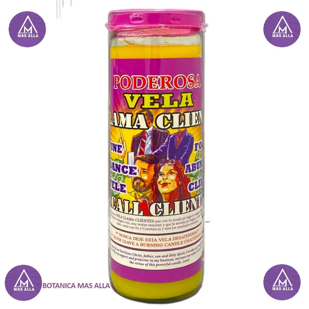 Veladora Preparada Llama Clientes - Fixed Candle Call Clients - 7 Days