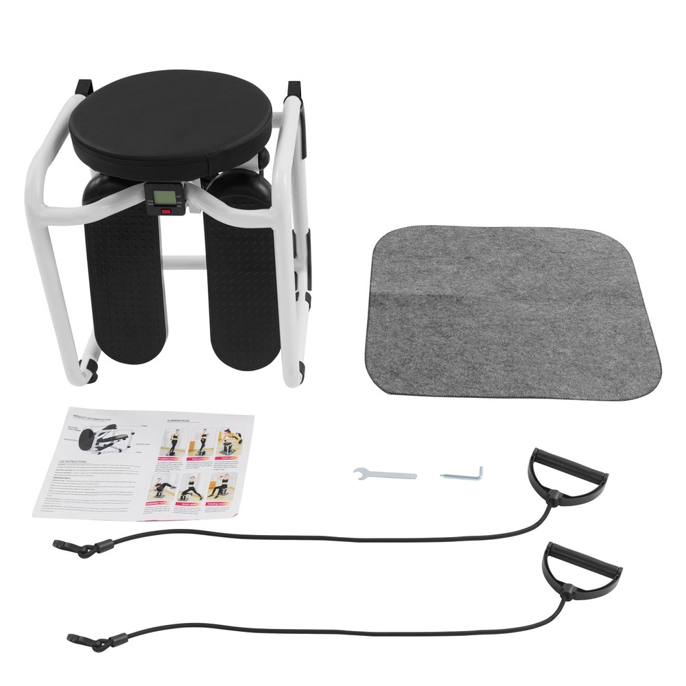 LED Mini Sport Stepper Kit Multi-Function Stepper with Seat For Gym Home