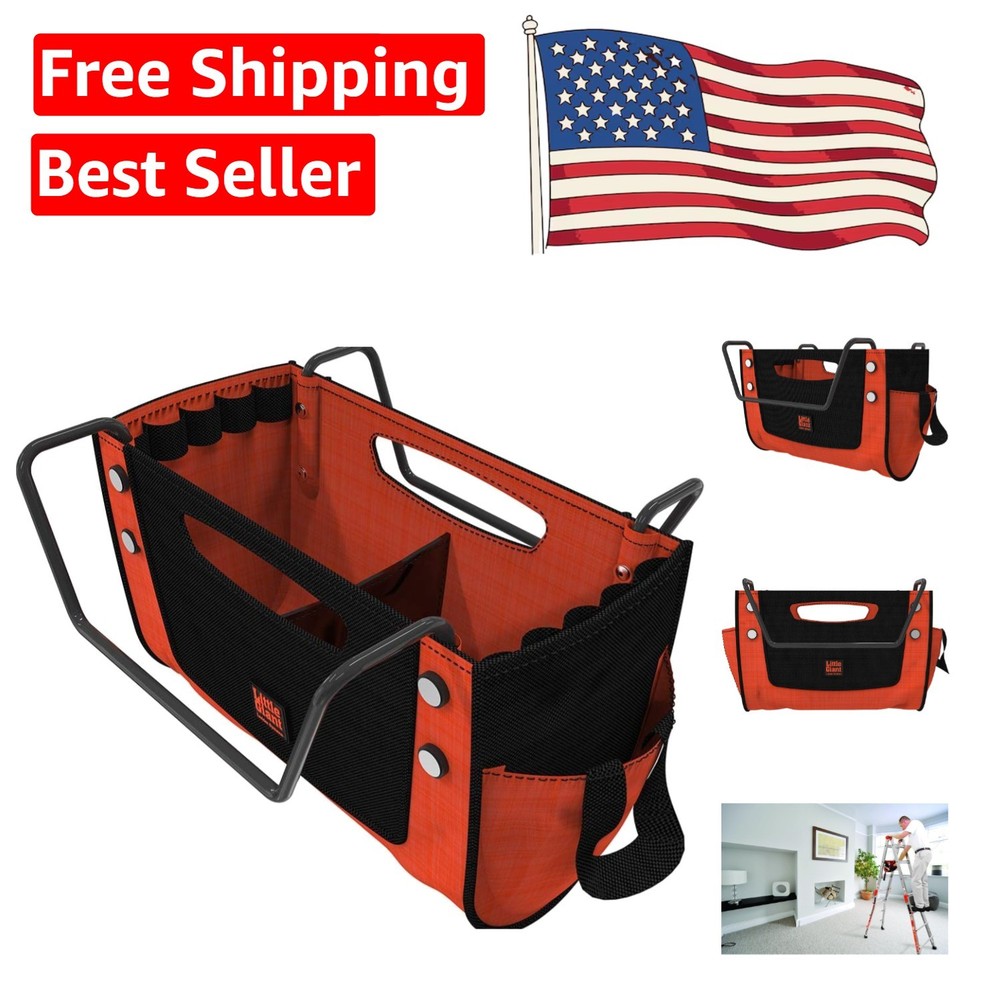 Lightweight Tool Storage Pouch for Multi-Position Ladders - Silver Elegance