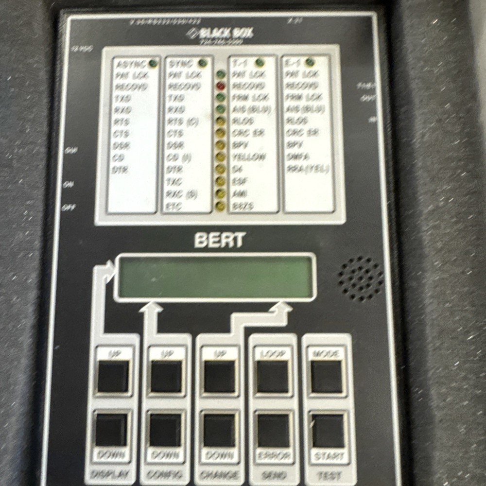 Black Box T1/E1 WAN TESTER TS940A-R2 *powers on but untested* Bin11