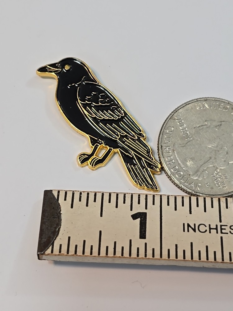 Black Bird Raven Crow Lapel Pin