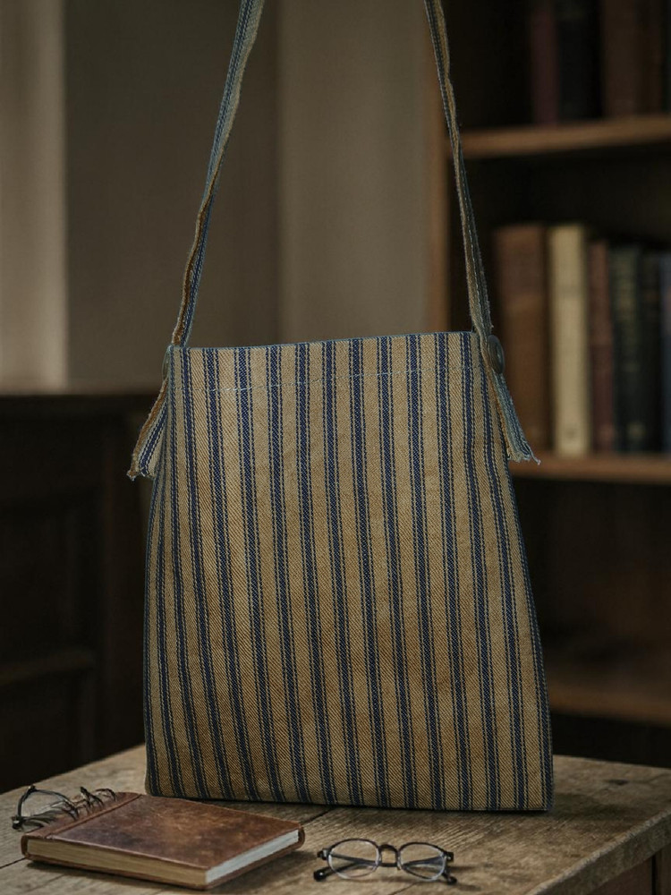 Handmade Cross Stitch Sampler Bag, Primitive Finished Piece
