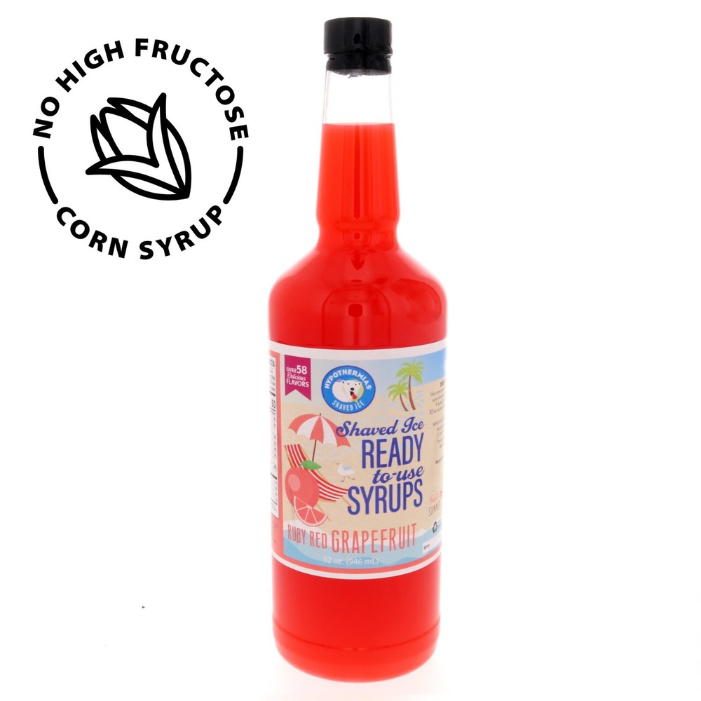 Hypothermias RUBY RED GRAPEFRUIT Flavor Syrup 🍧 Snow Cone Shaved Ice QUART