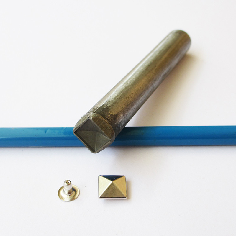 Leather Crafts Square Pyramid Rivets Studs Setter Tools 5 6 7 8 9 10 12mm