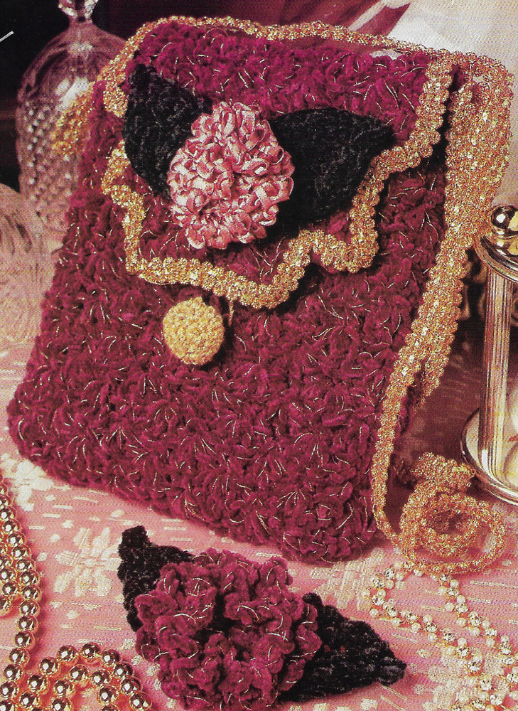 Winter Romance Purse & Pin crochet PATTERN INSTRUCTIONS