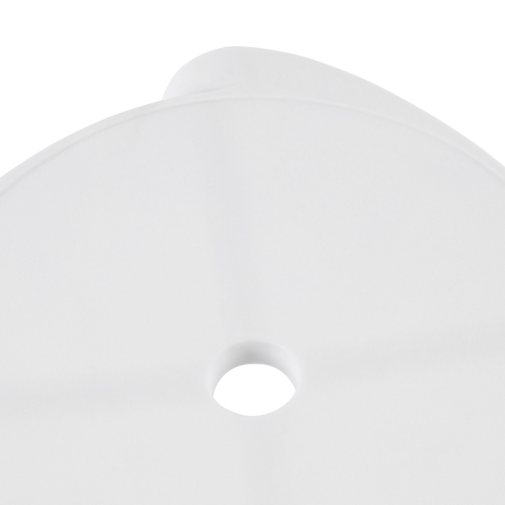 Plastic Stools 18'' Counter Height Kitchen Bar Chairs Set of 5 Stackable White