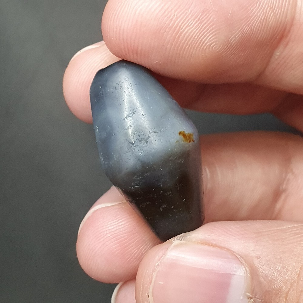 Antique Persian Himalayan Blue Chalcedony Agate Bead