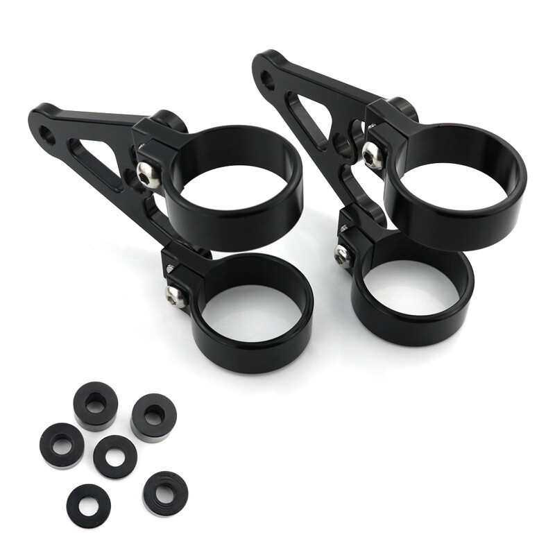 Fit For 53mm Motorcycle Front Fork Tubes LED Headlight Front Fork Holder Brack