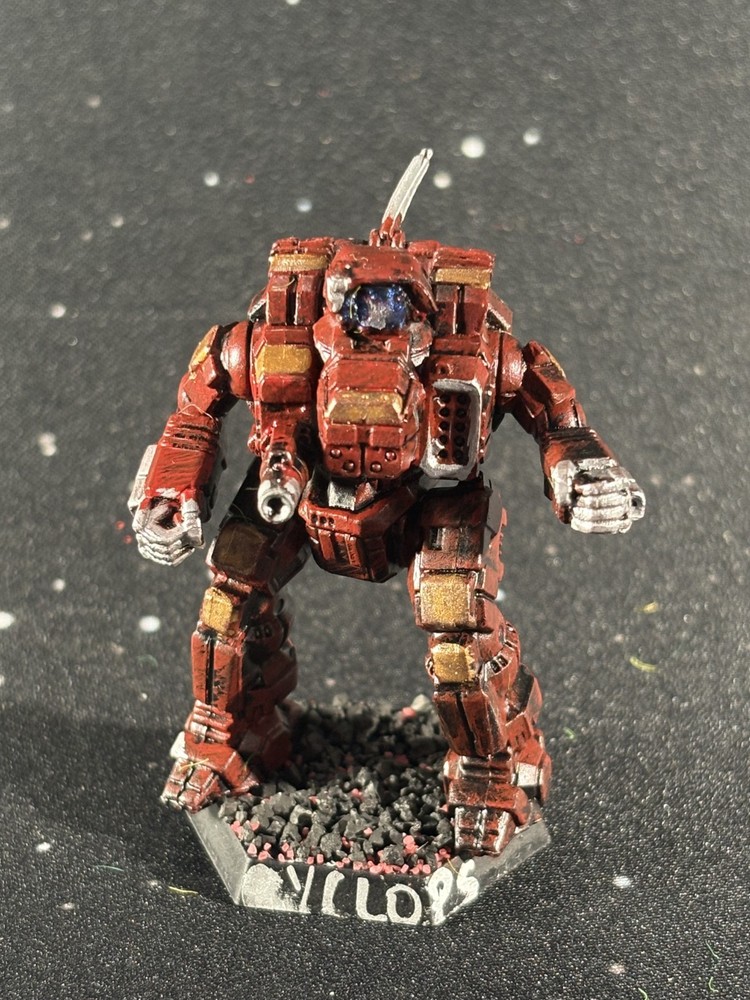 Hand Painted Battletech Cyclops Mech - Eridani Light Horse Hunter Lance