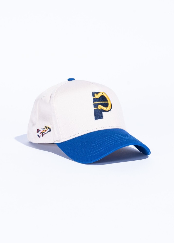Indianapolis Colts X Pacers Parody Reference Snapback Hat Cream/Blue