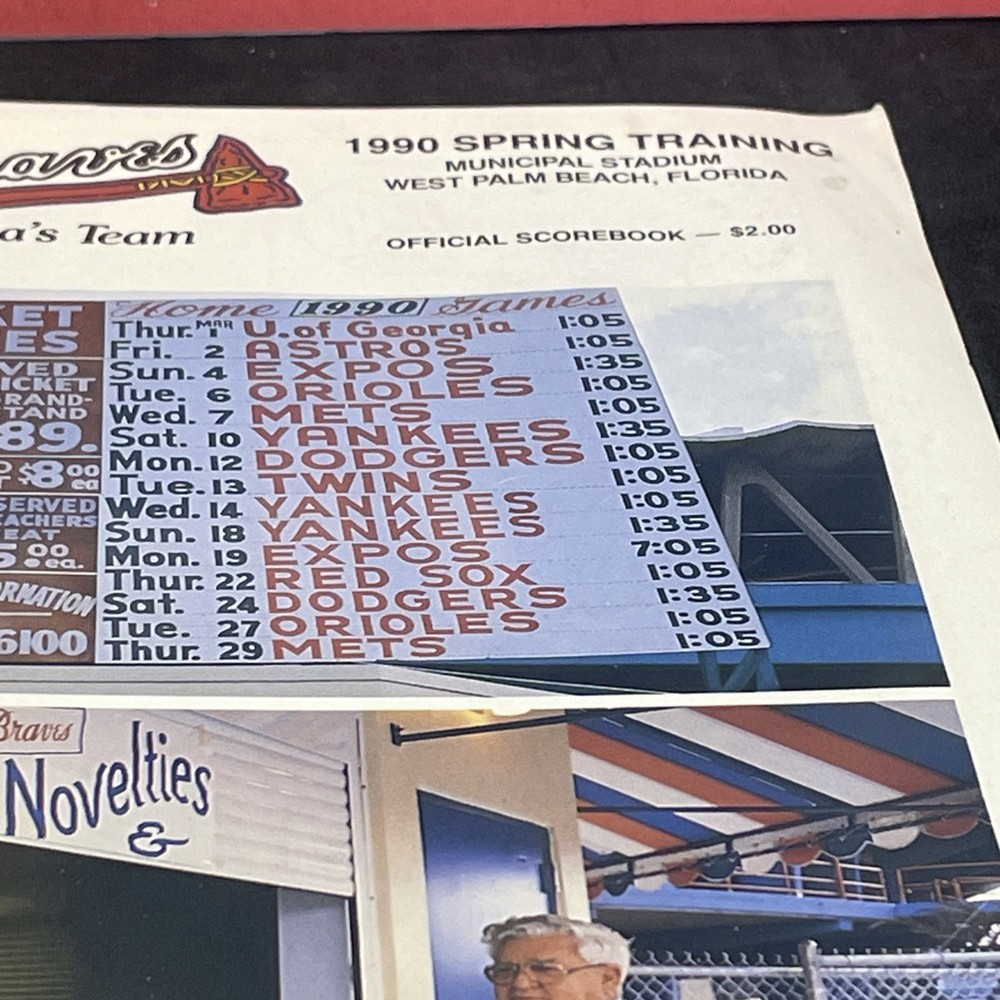1984 Toronto Blue Jays v Atlanta Braves program ticket stubs/ plus 2 Programs