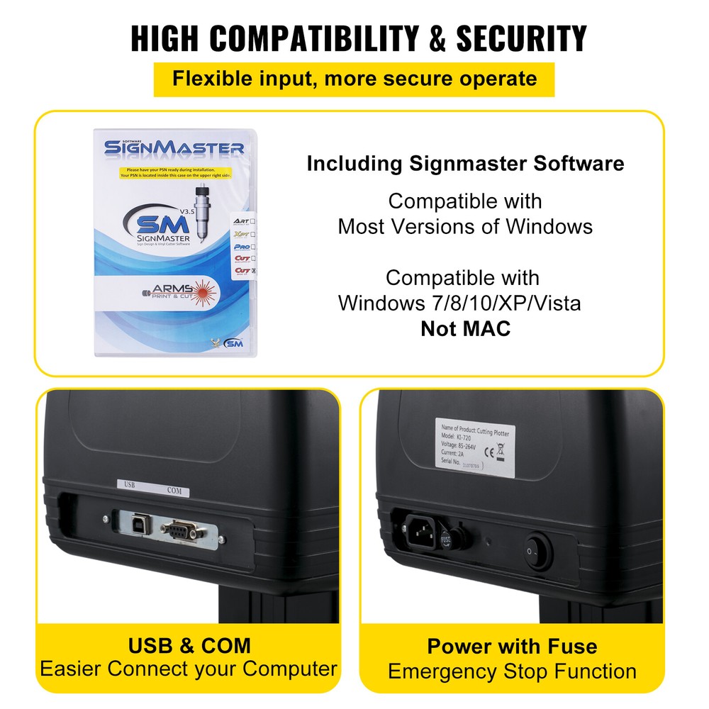 VEVOR Vinyl Cutter Machine Vinyl Plotter w/ Signmaster Software