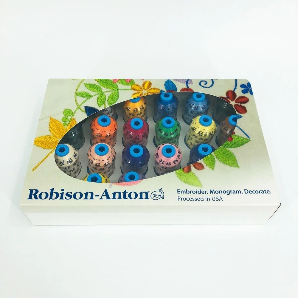 Robison Anton 24 Spool Poly Most Popular Color Thread Set New