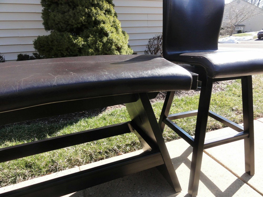 2 Bar Stools with Bar Bench. Wrap Around Bar Set. Local pickup only.