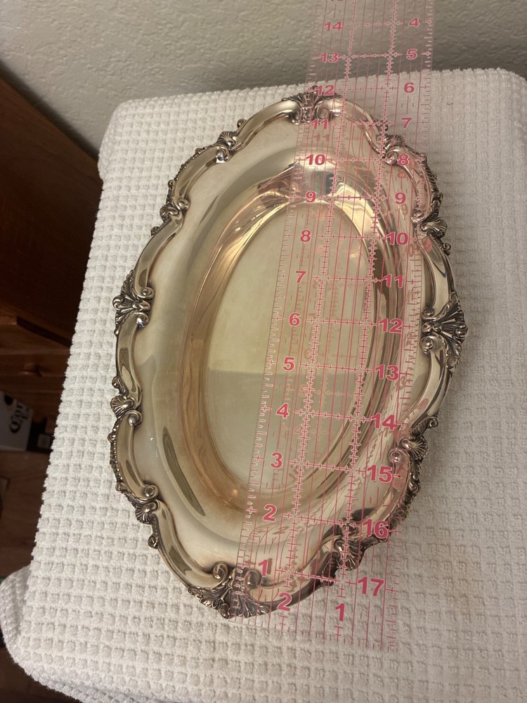 Oval Silverplated Tray #8135 Poole Silver Co