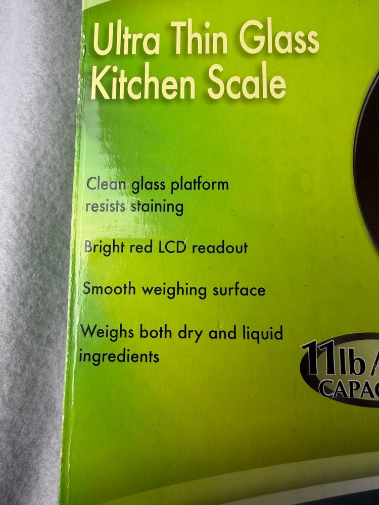 Homedics 11lb Ultra Thin Kitchen Scale