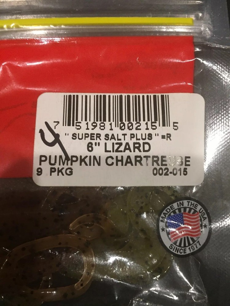 Zoom Super Salt Plus 6" Lizard Pumpkin Chartreuse *