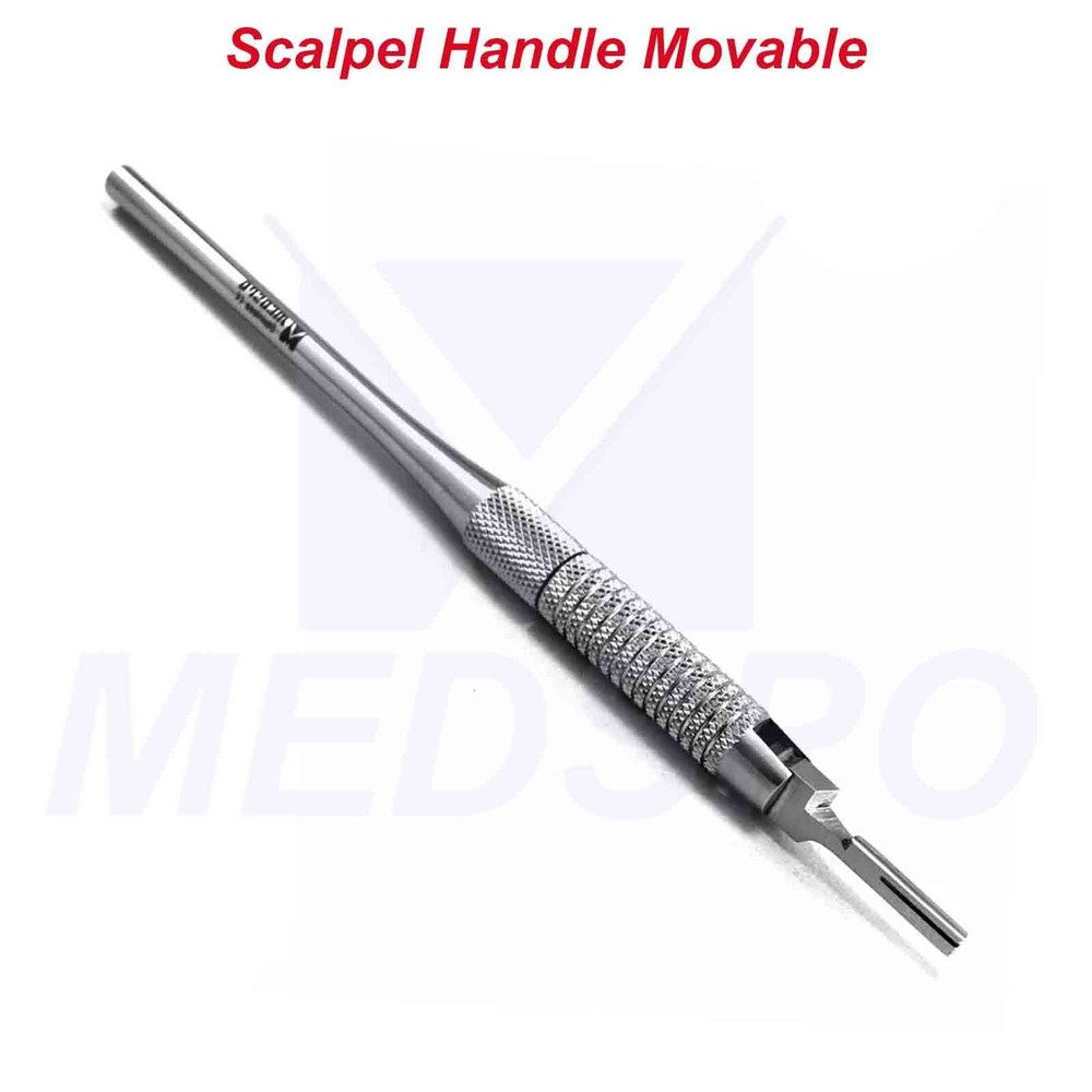 Scalpel BP Handle Movable Head Dissecting Rotatable Adjustable Surgical Vet Tool