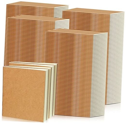 300 Pack Mini Notebooks Bulk Small Notepad Unlined Journals Pocket Blank Kraft